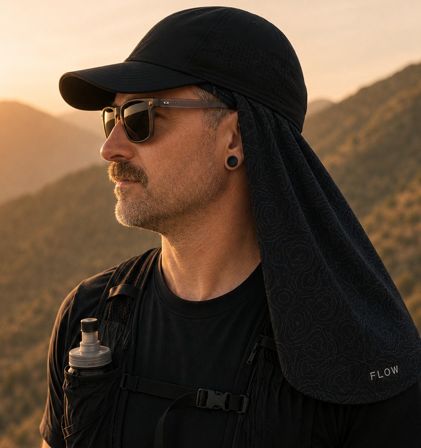 SHADE worn as under hat