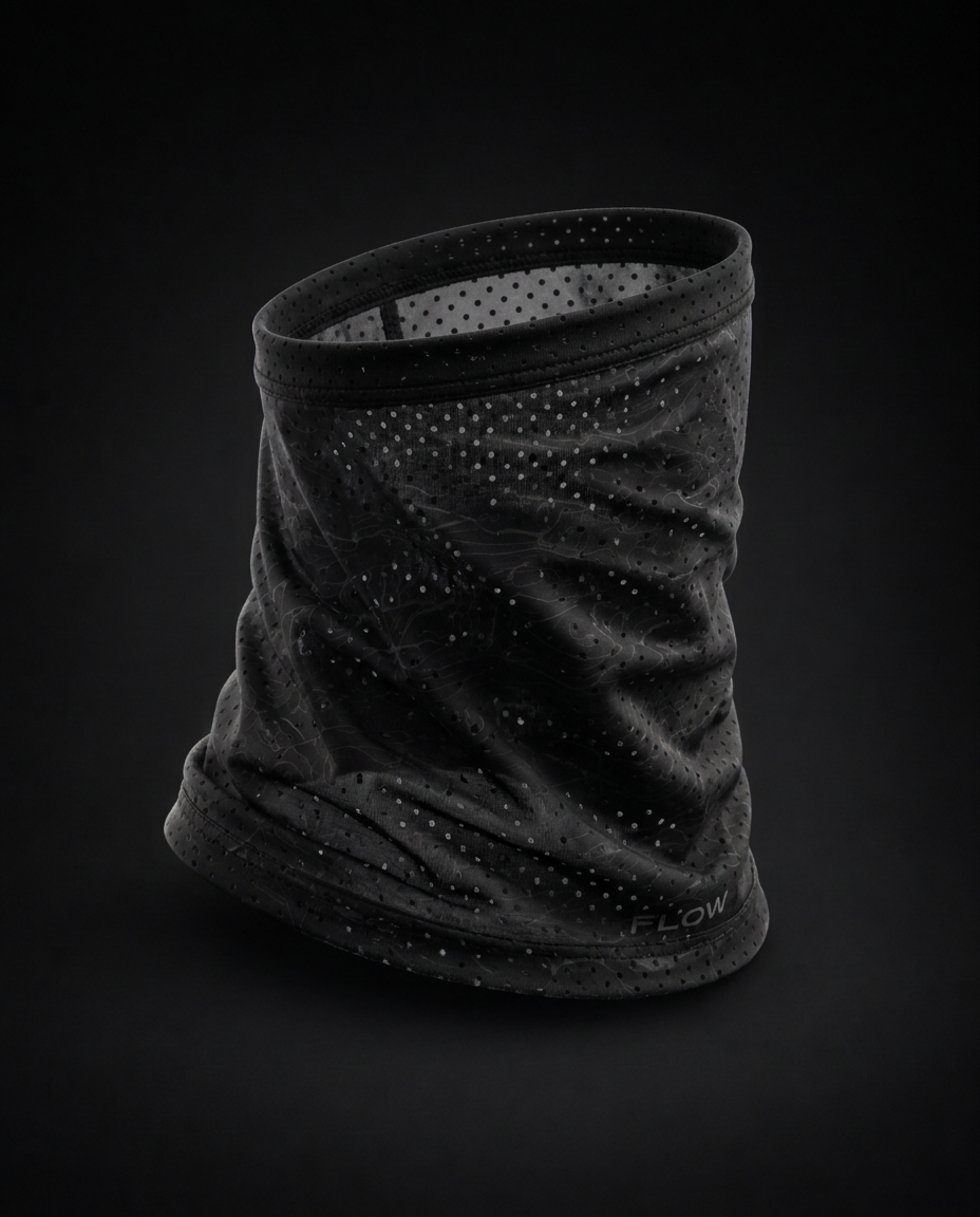 FLOW neck gaiter — topo print