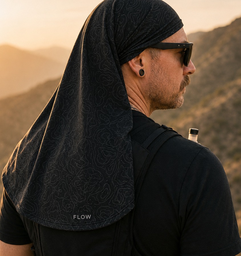SHADE worn as neck drape